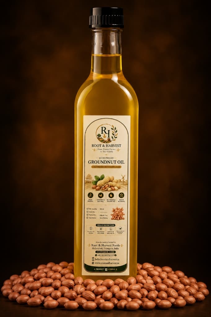 Wood Pressed Groundnut Oil